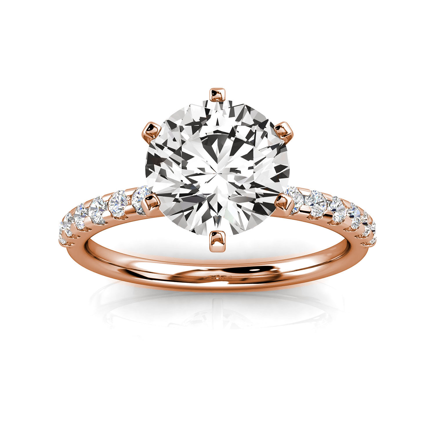 14K Rose Gold Erina Petite Micro-Prong Lab Grown Diamond Ring (1/5 ct. tw)